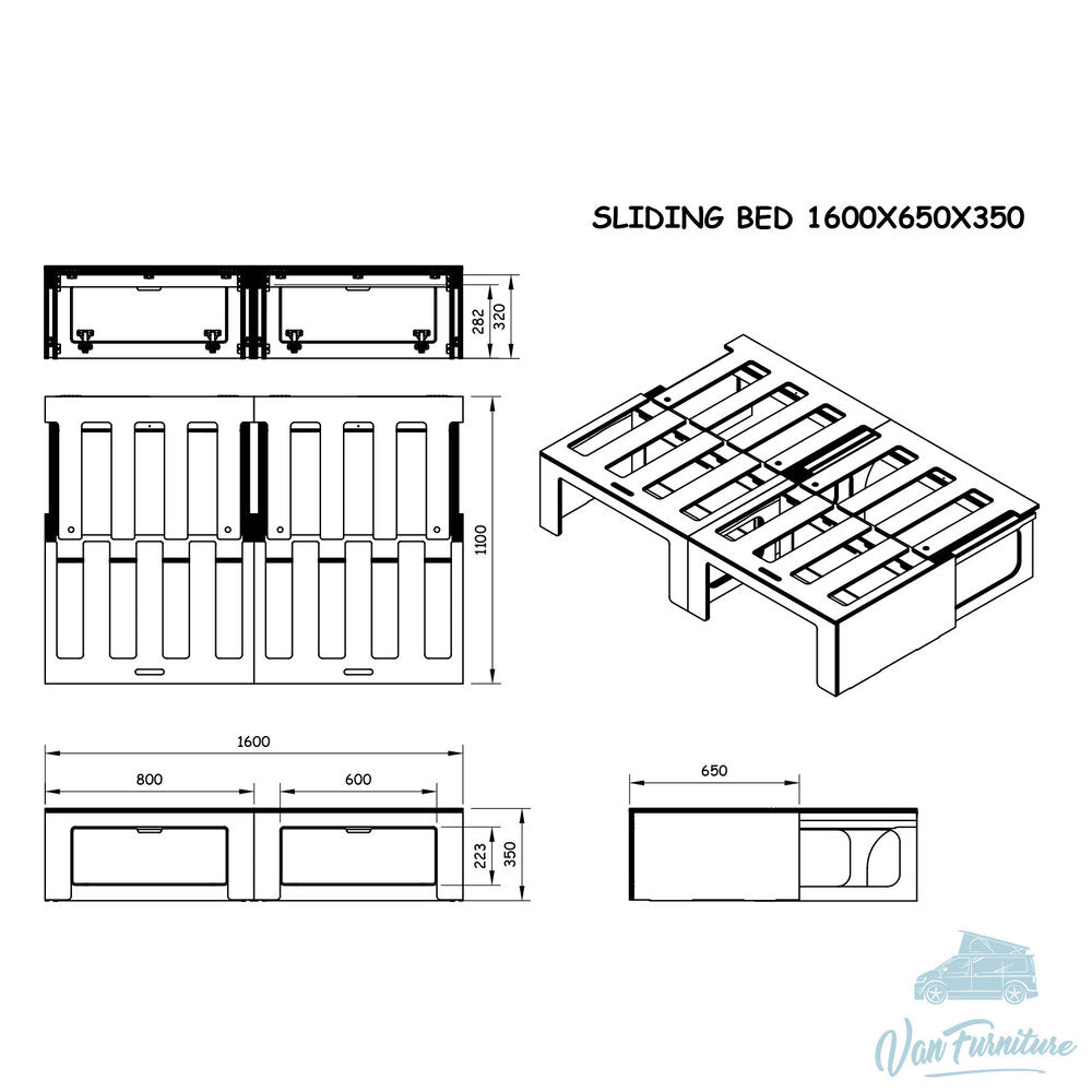 Laminated Low Height Ply Sliding Bed